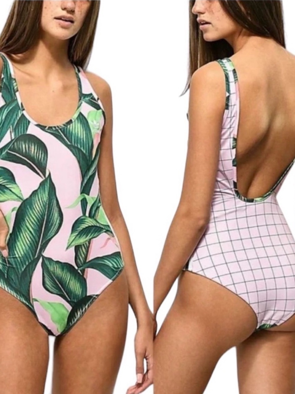 Adidas X Farm Rio Palm Print One Piece